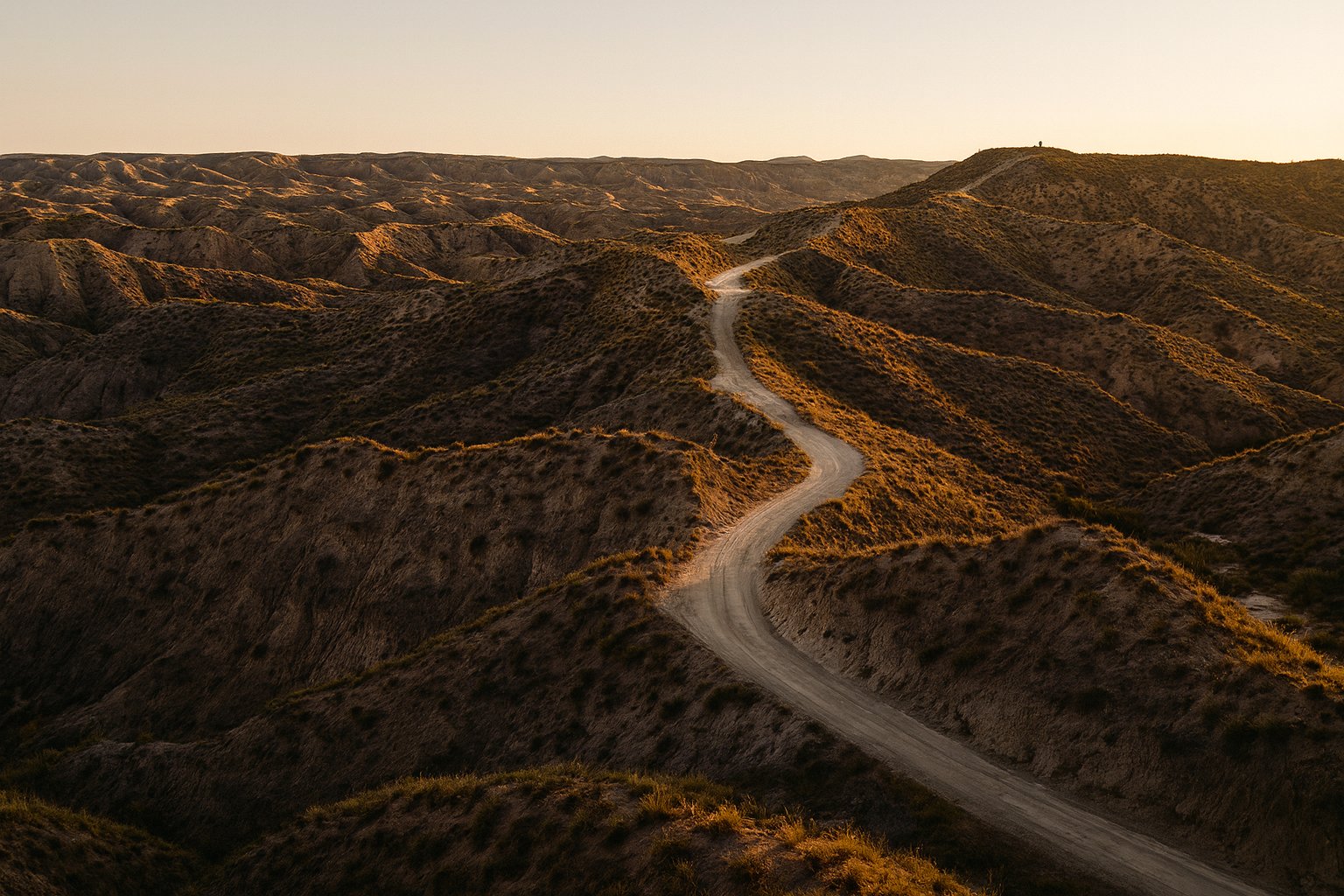 Streckenabschnitt des badlands gravel