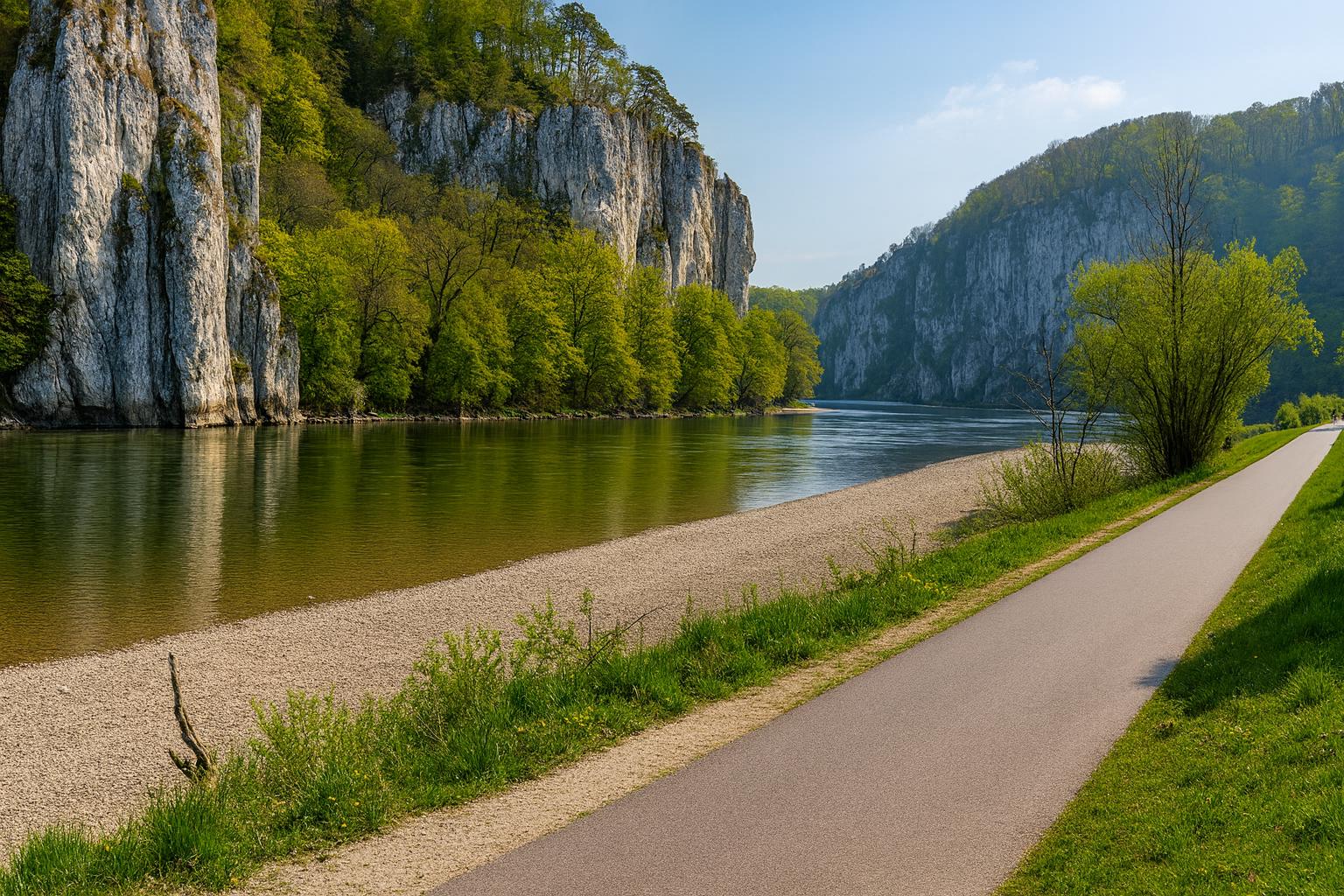 Abschnitt des donau radweg