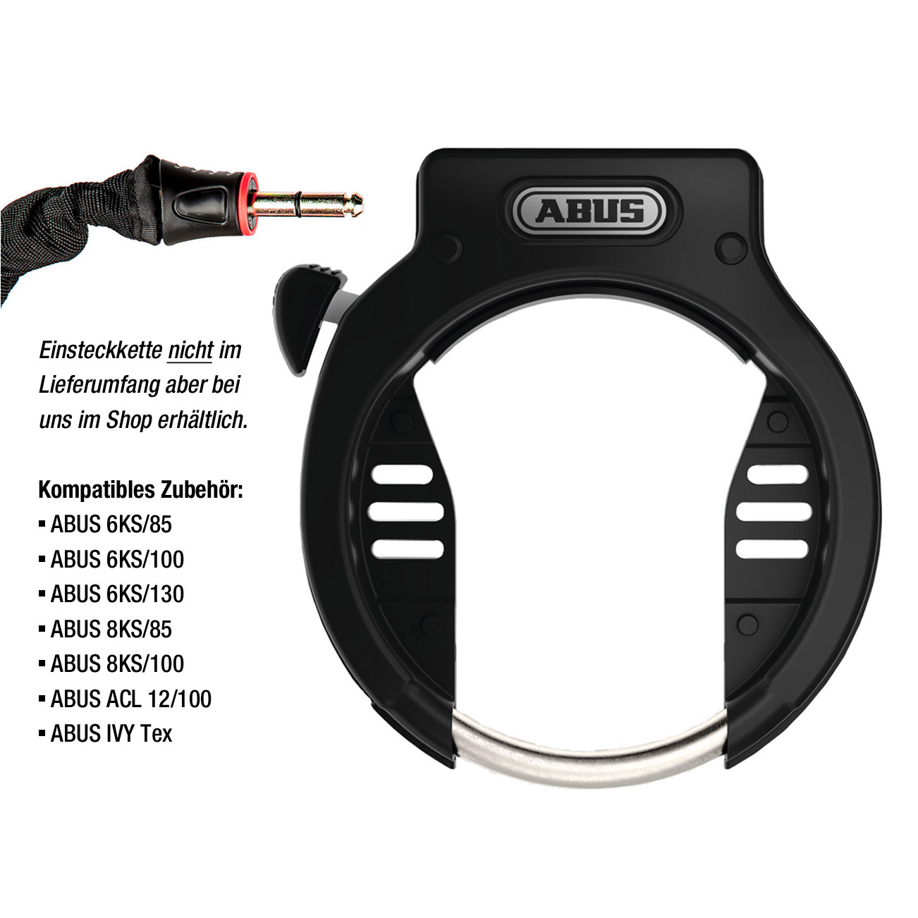 Abus 4650 x amparo frame lock black r schl ssel nicht abziehbar