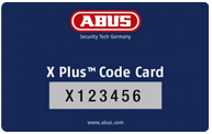 ABUS X-Plus Code Karte