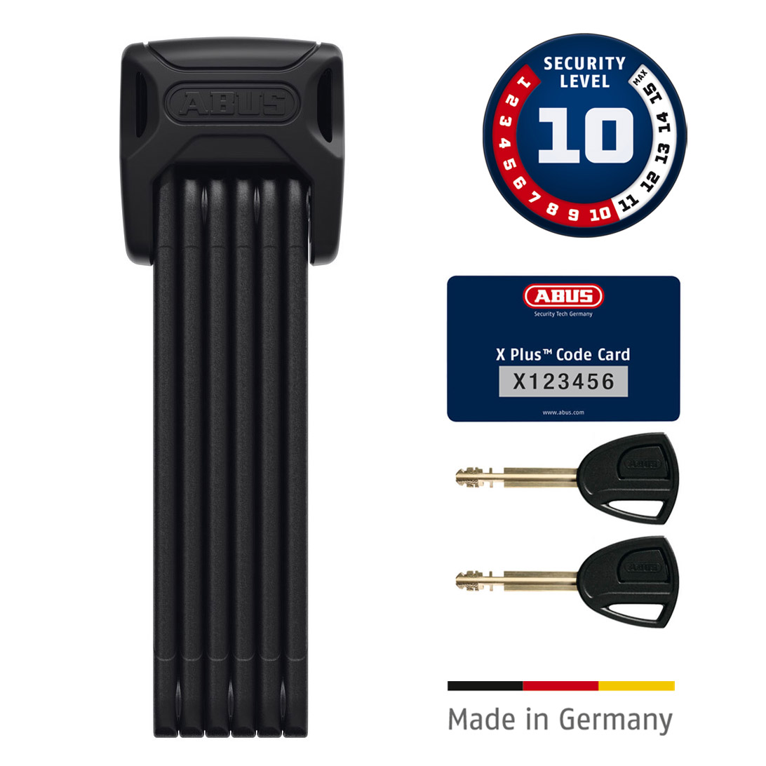 ABUS Bordo 6000K XPlus SH Folding Lock (Custom Order, XPlus Code required) 90 cm AL67509 ABUS BORDO 6000K 90 SH
