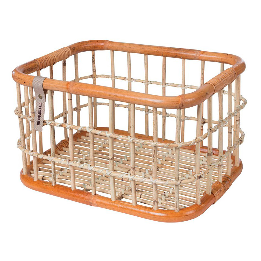 Basil Green Life Rattan Fahrradkorb MIK L