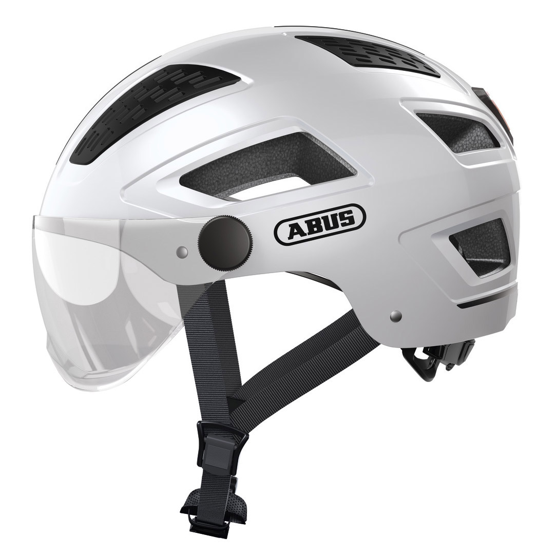 ABUS Hyban 2.0 ACE Bike Helmet with Visier Polar White M 5258 cm