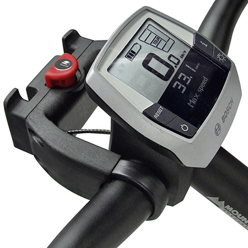 KlickFix 0211EBL Lenkeradapter mit Schloss für eBike Displays