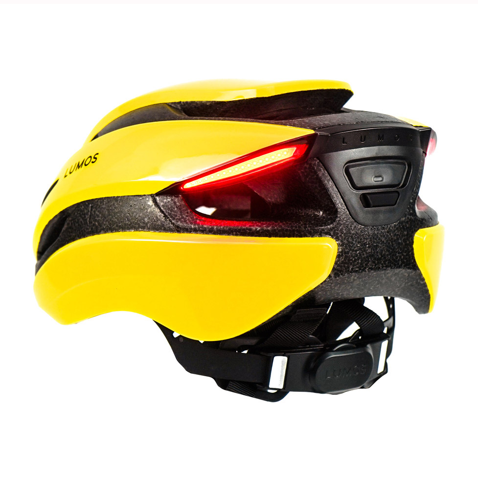 Lumos Ultra Mips Bike Helmet with LED and Blinkern HighVis Yellow