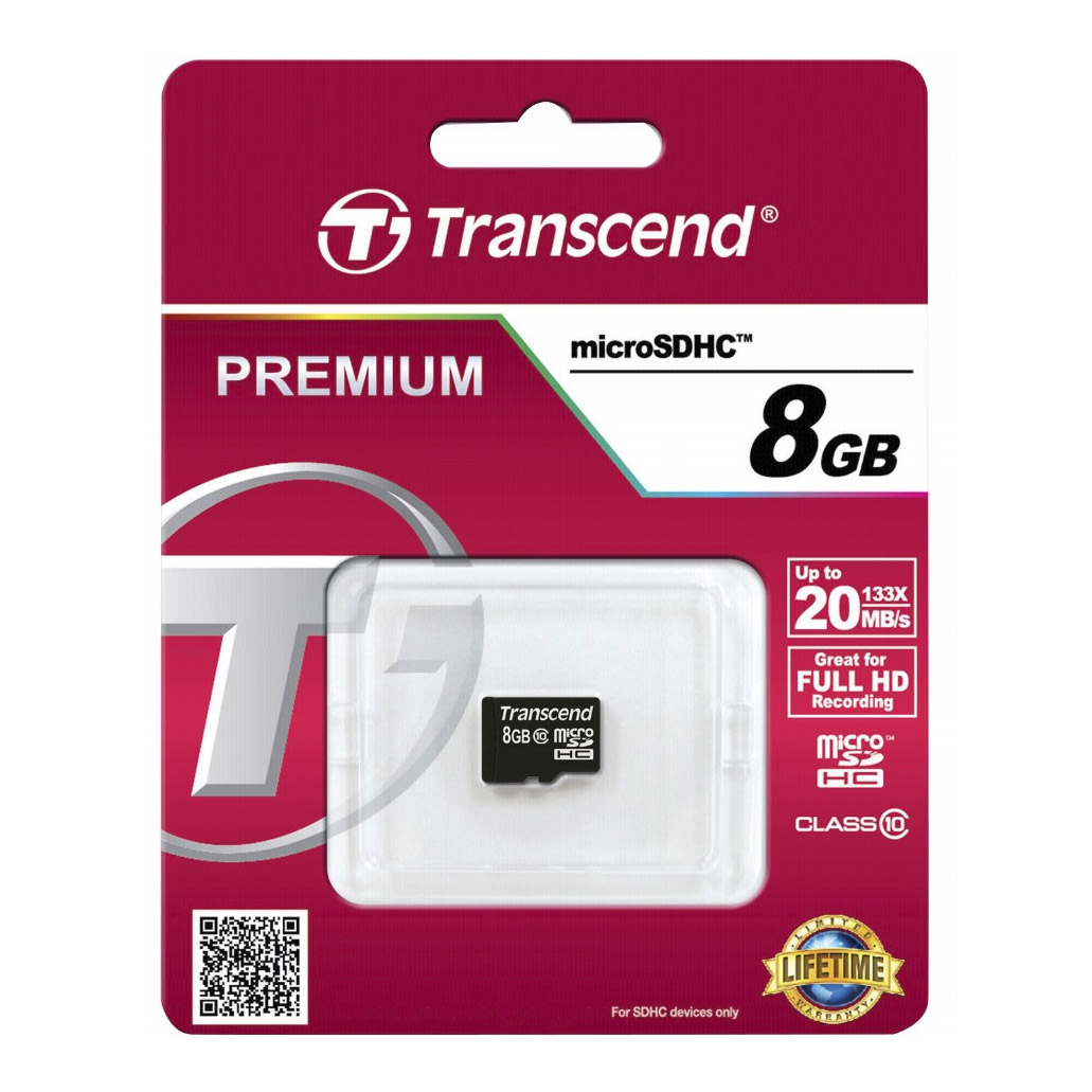 Transcend microSDHC Karte 8GB Class 10