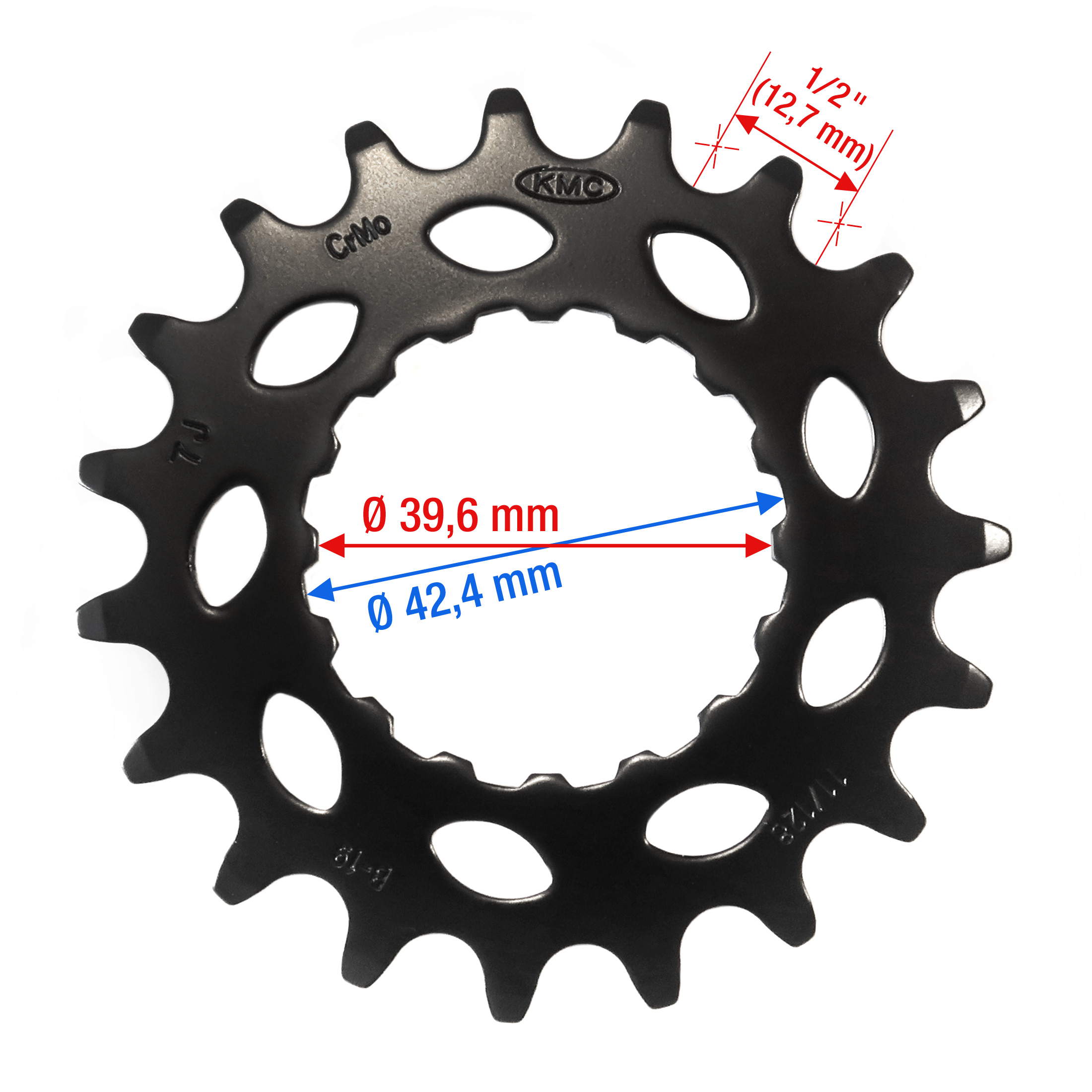 KMC E-Bike Kettenblatt / Motorritzel Bosch Gen. 2 Front Narrow 15-21 Zähne