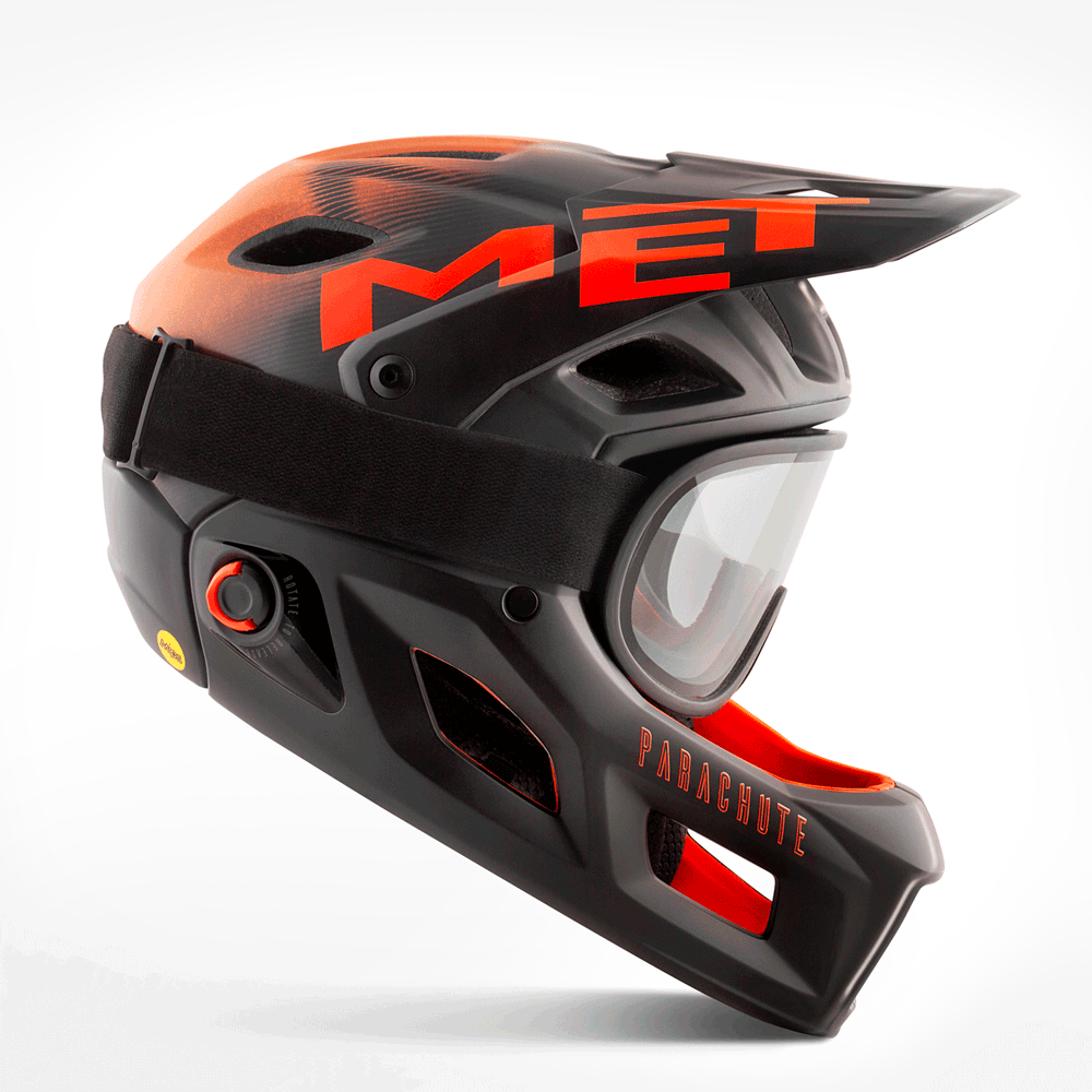 met-parachute-mcr-mips-visor MET Parachute MCR MIPS Fullface Helm mit abnehmbarem Kinnbügel