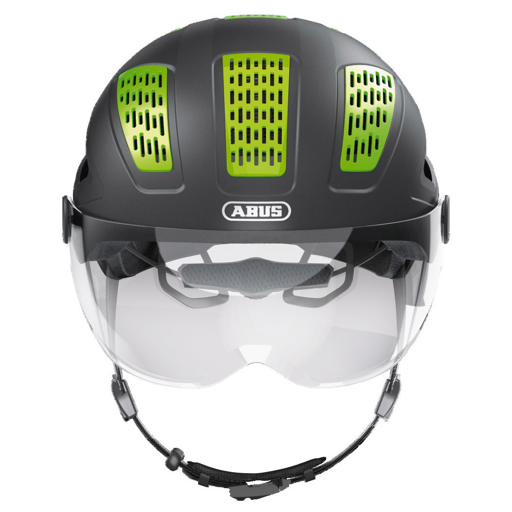 ABUS Hyban 2.0 ACE Bike Helmet with Visier Signal Yellow M 5258 cm