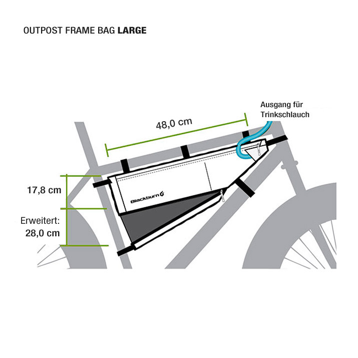 blackburn outpost frame bag dimensions