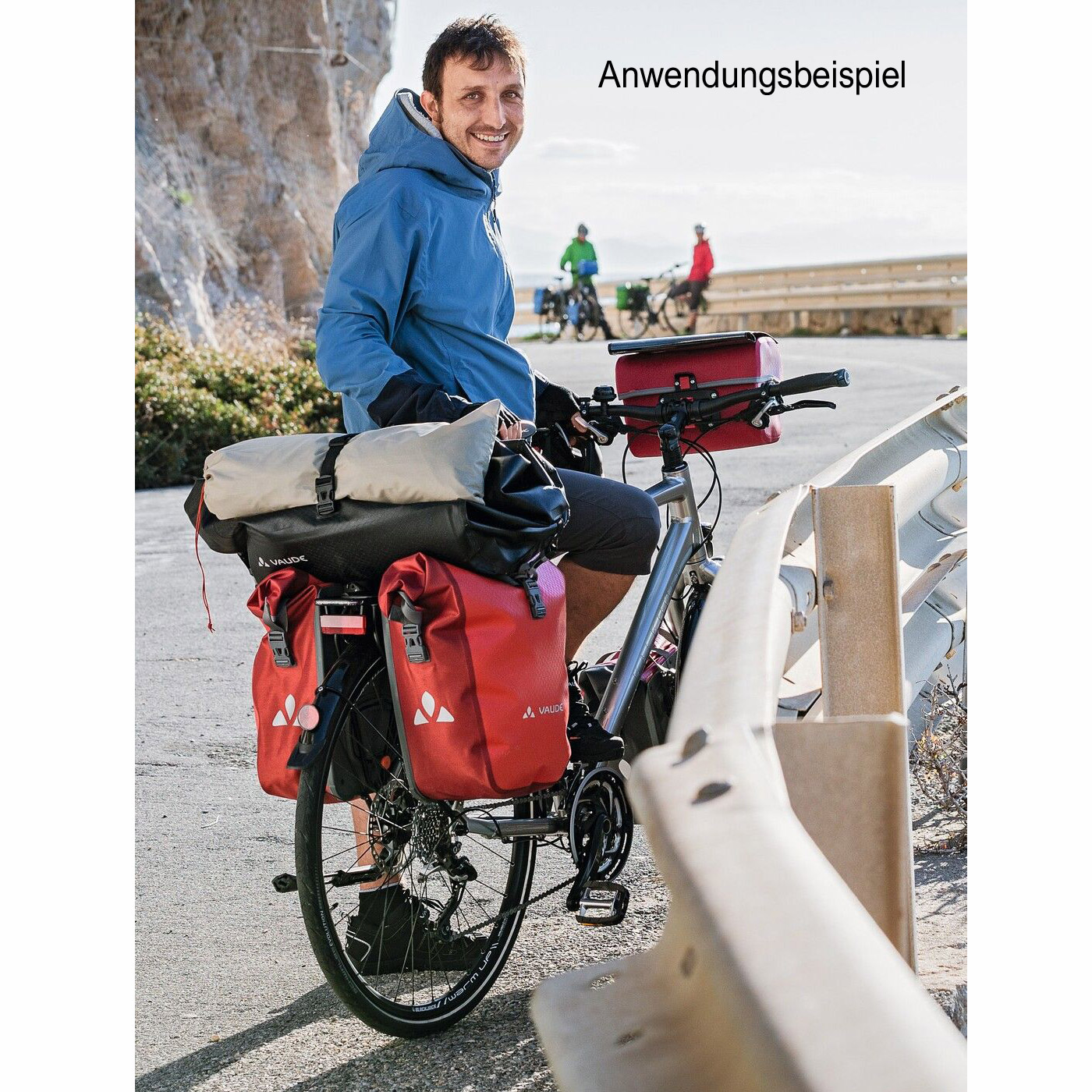 VAUDE Aqua Box Handlebar Bag 6L with KlickFix Halter Blue 124153000