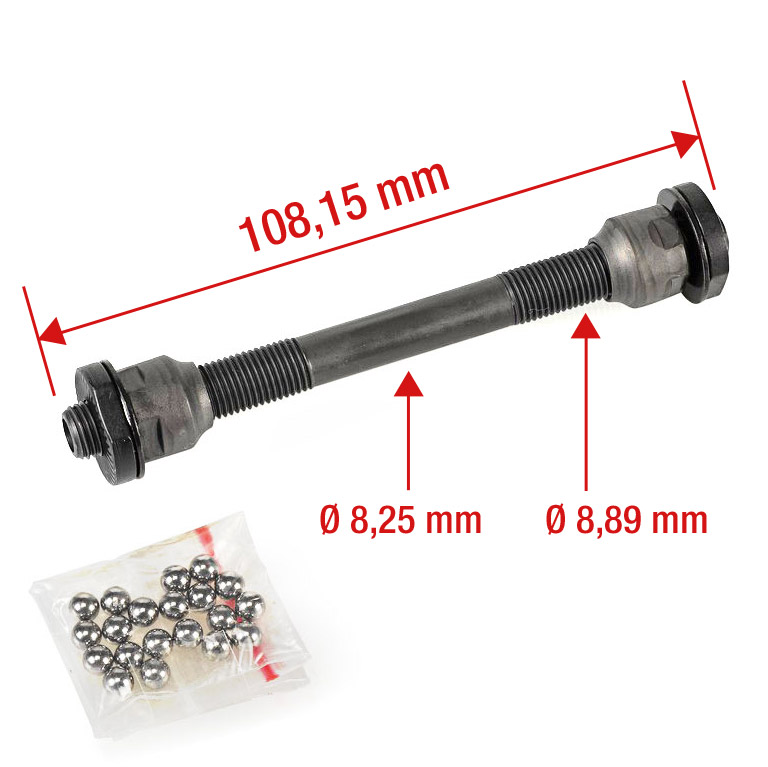 XLC WS-X10 Reparaturkit für Evo Vorderrad Nabe 100 mm (Schnellspanner)