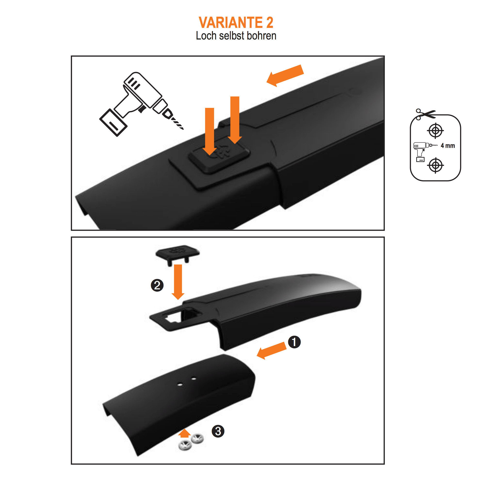 SKS GERMANY SPOILER BLUEMELS STYLE 65MM estensione parafango per BLUEMELS & EDGE AL (montaggio facile, accessorio ruota per una migliore protezione dagli schizzi, si estende fino a 137 mm