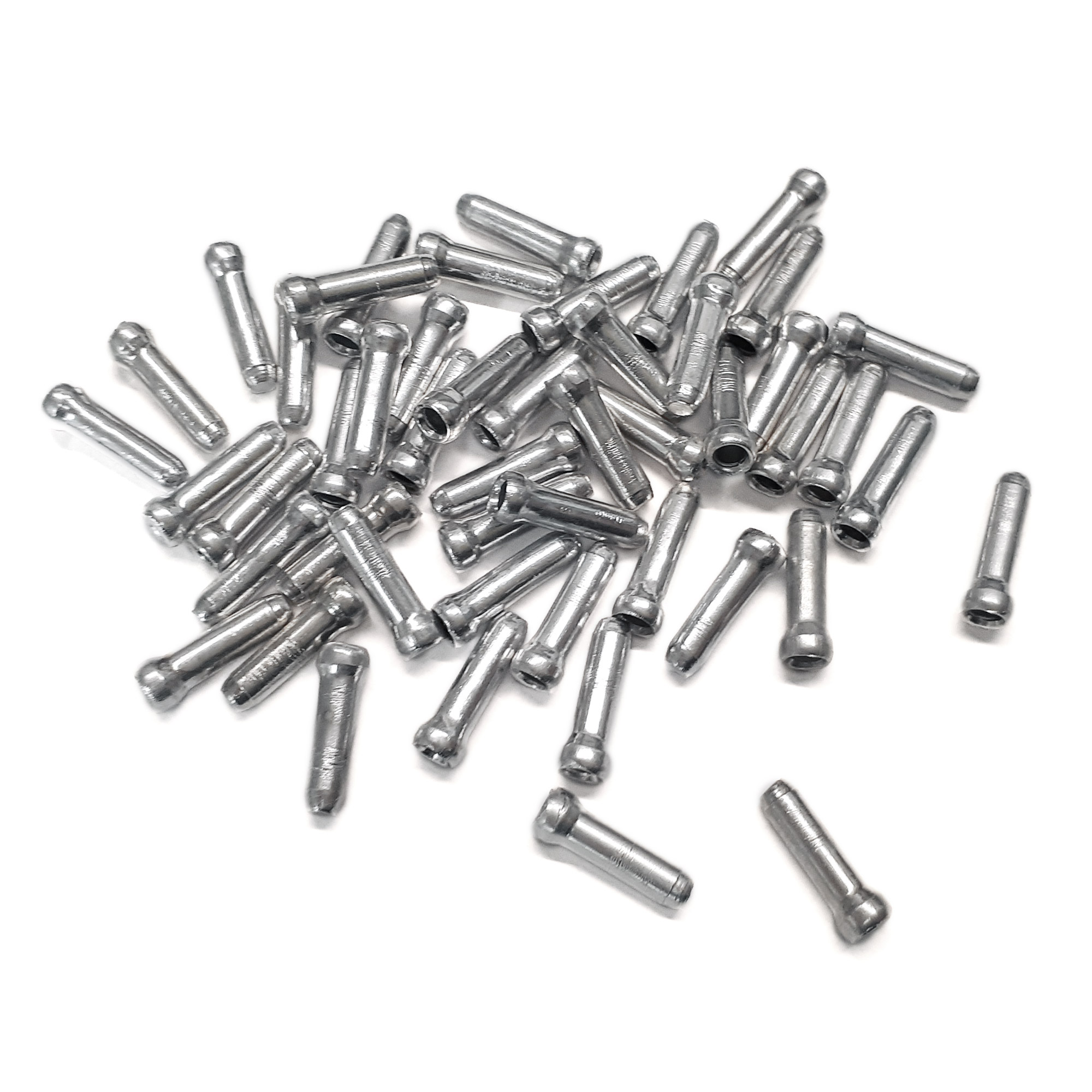 XLC BR-X09 Endkappe für Bremzug / Schaltzug Ø 1,5 - 1,8 mm Silber 50 Stück
