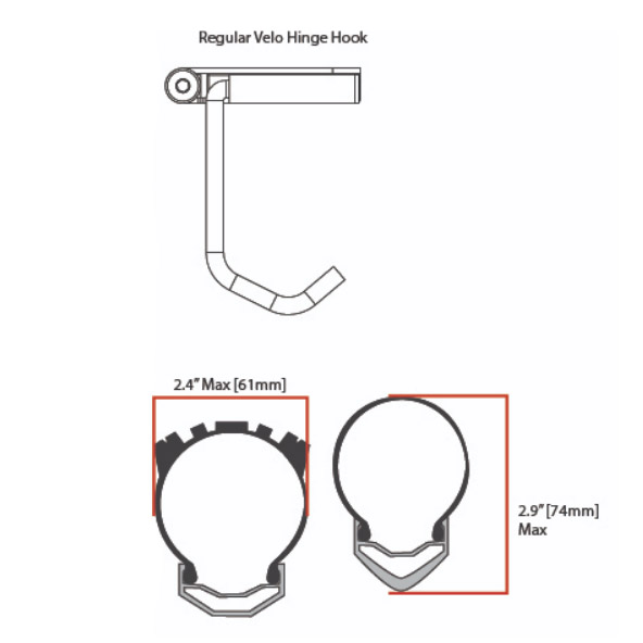 Feedback Sports Velo Hinge Fahrrad Wandhalter klappbar schwarz