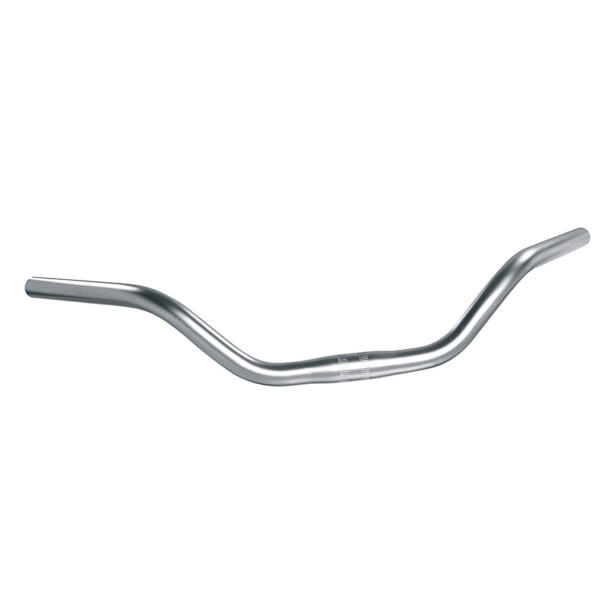 Guidon Ergotec Cruiser - 590 Mm - 52° - Argent - 25,4 Mm - Neuf Pour Vélo
