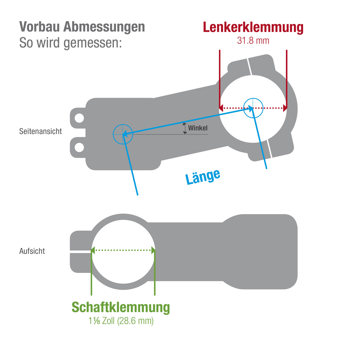 ahead-vorbau-messen-31-8 XLC ST-T14 Comp Ahead Vorbau Alu Ø 31.8 mm verstellbar