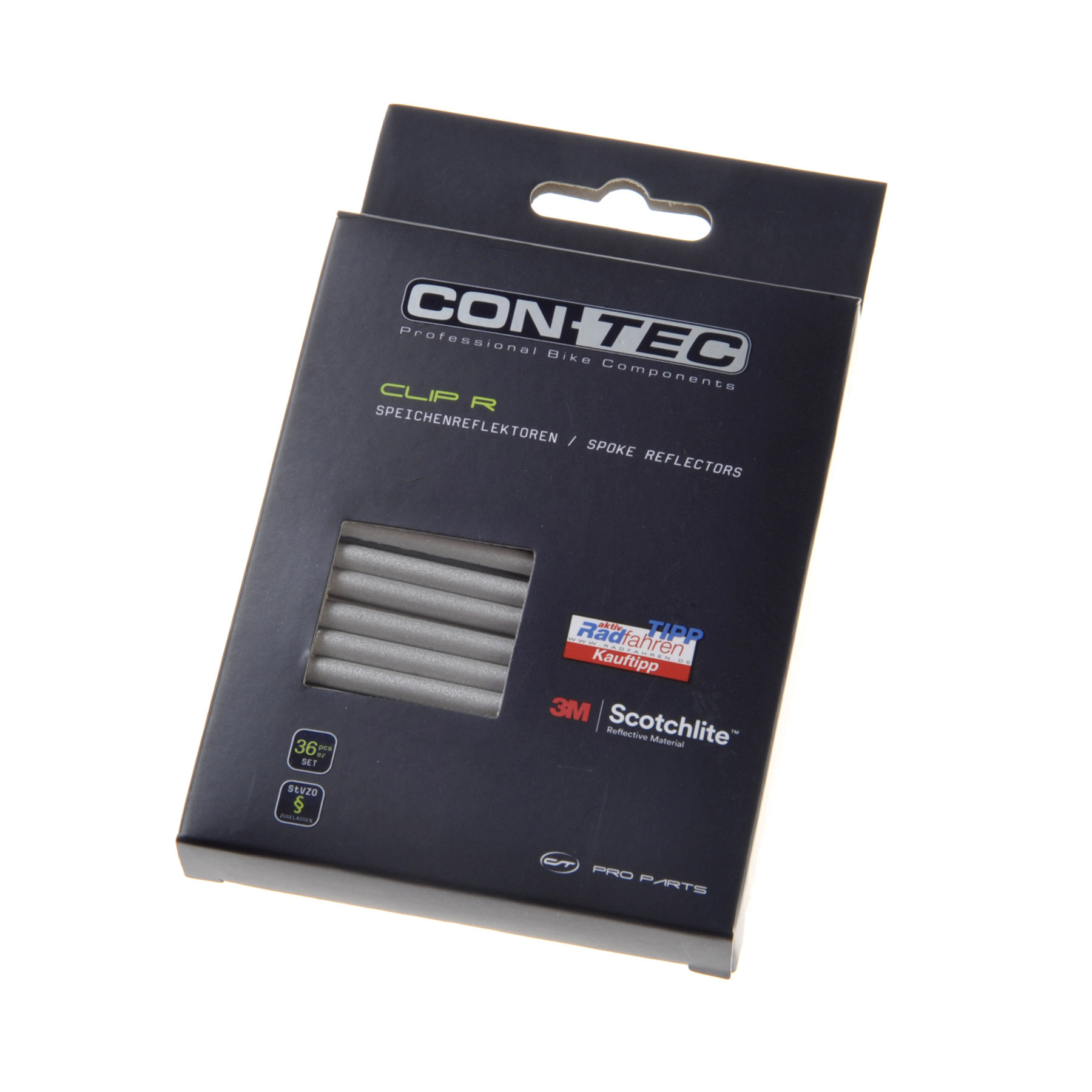 Contec Clip R Speichenreflektoren Silber 36 / 72 Stück