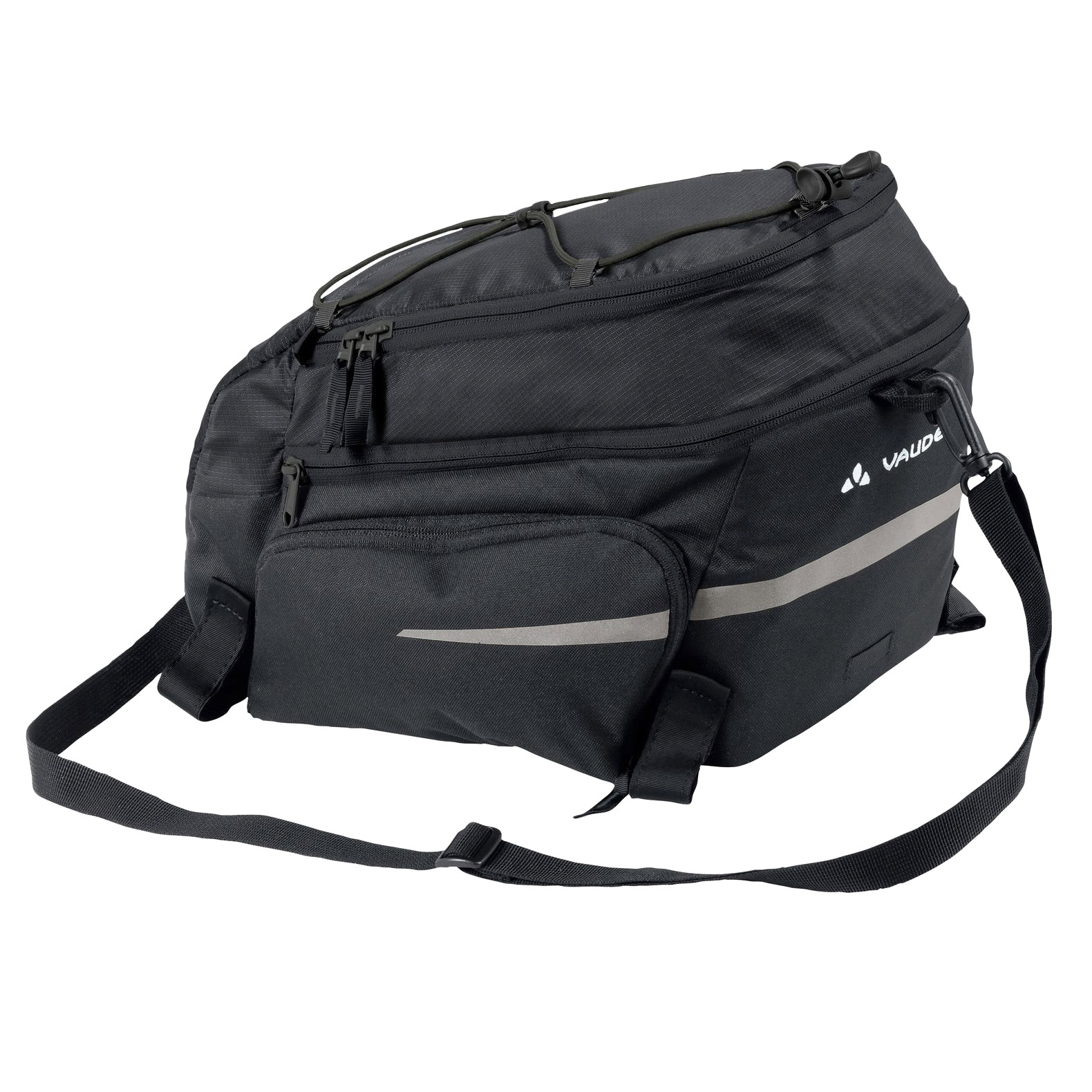 VAUDE Silkroad Plus Trunkbag Gepäckträgertasche mit Seitentaschen Schwarz 9+7L VAUDE Silkroad Plus Trunkbag Gepäckträgertasche mit Seitentaschen Schwarz 9+7L