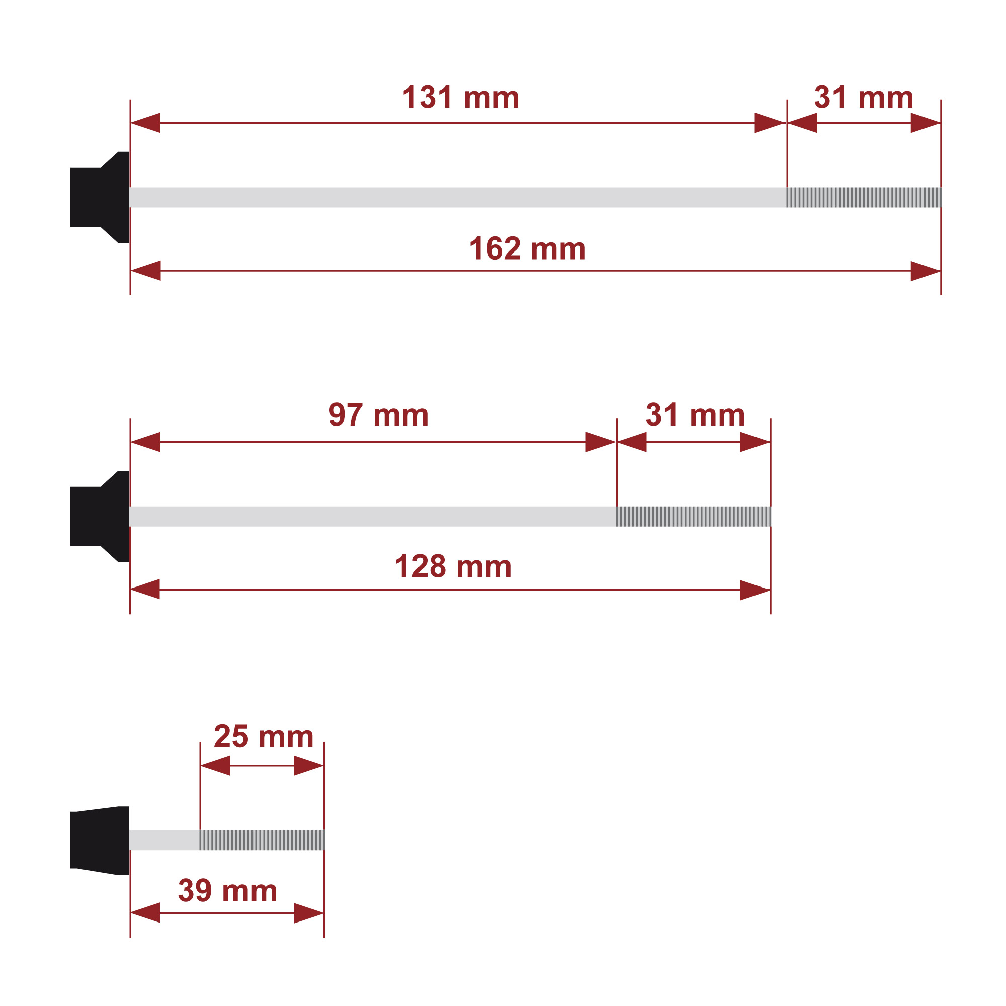 XLC QR-A01 Schnellspanner-Set mit Innensechskant / Inbus (3-teilig)