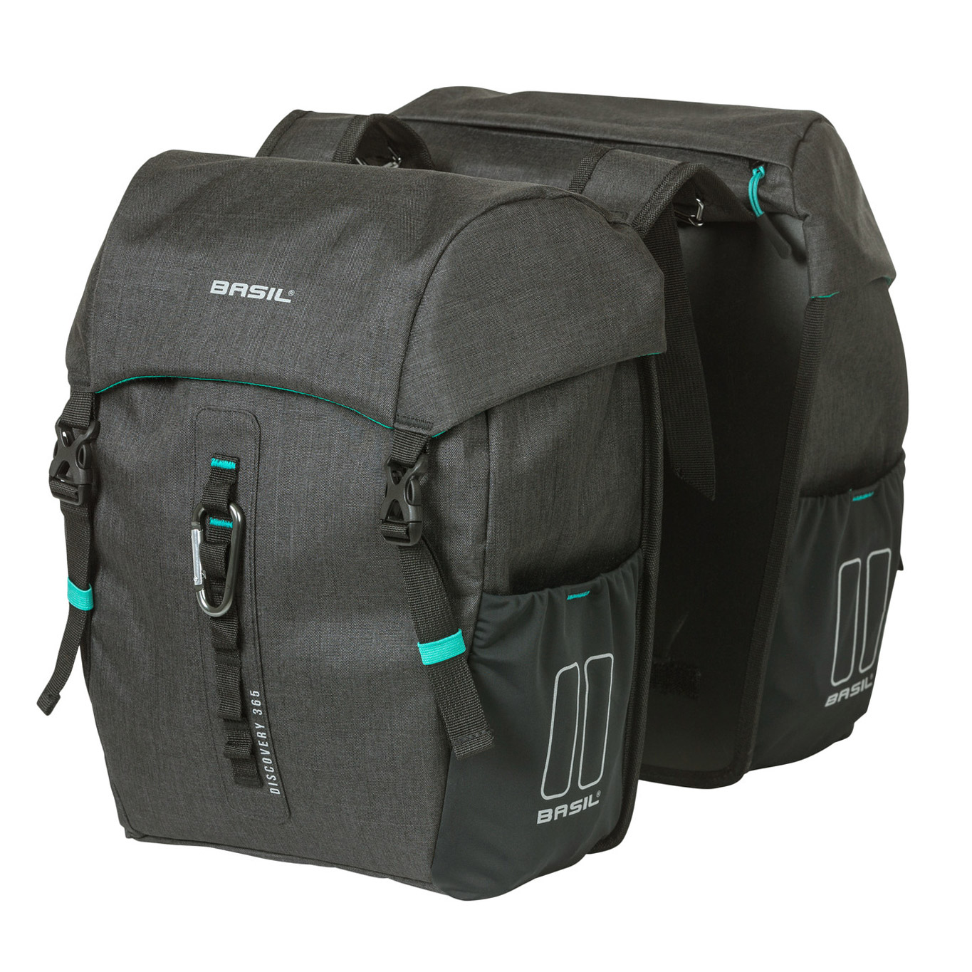 Basil Discovery 365D M Doppelpacktasche 18L Schwarz Melee