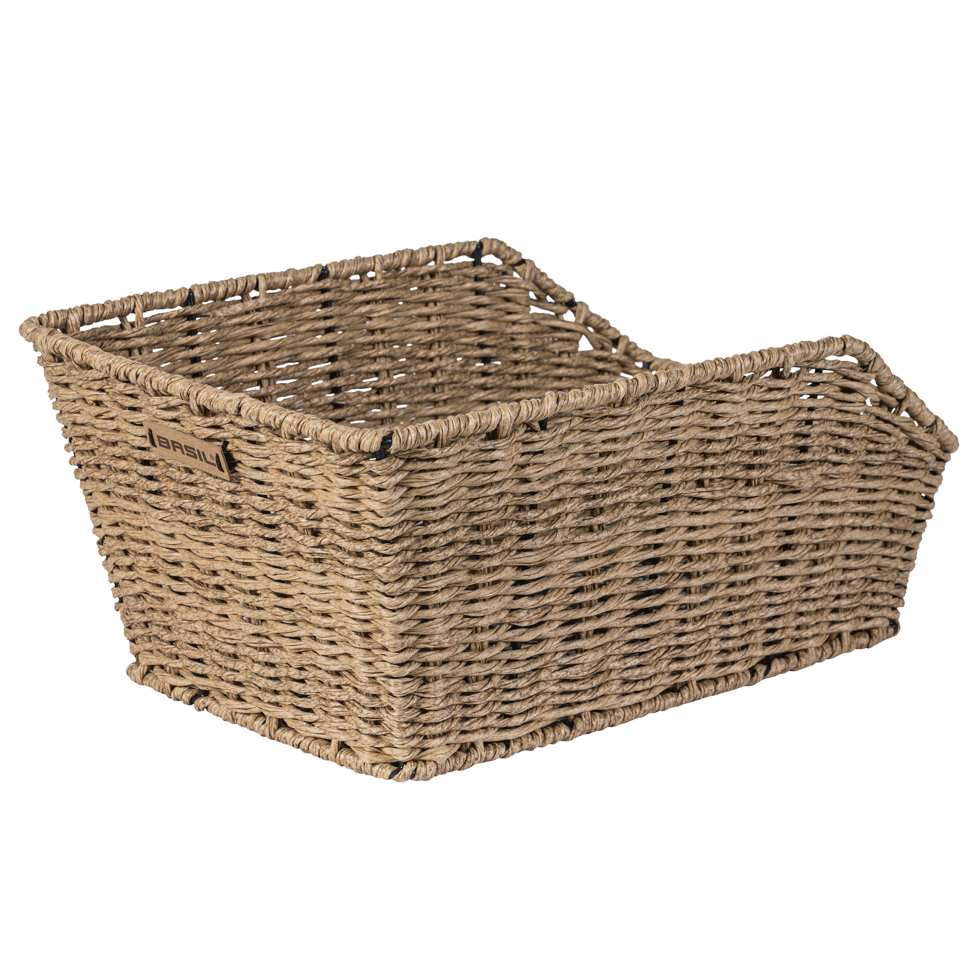 Basil Cento Rattan Look Fahrradkorb Gepäckträger Seagrass
