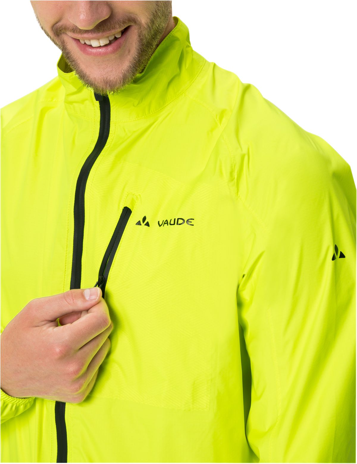 VAUDE Mens Drop Jacket III Regenjacke | Neon Yellow | M | 049791365300
