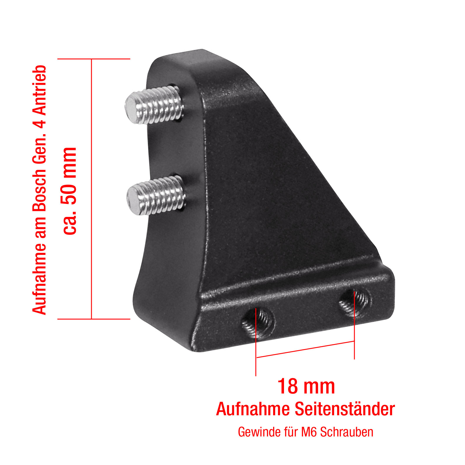 XLC KSX07 Kickstand Adapter Platte for Fully Haibike Bosch Gen. 4 2502600430