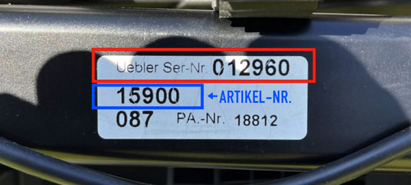 Uebler Artikelnummer